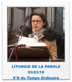 LITURGIE DE LA PAROLE 03/03/19 8°D du Temps Ordinaire