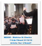 MESSE - Maîtrise St Charles  1°d de l’Avent 01/12/19 Article: Sur- L’Avent?