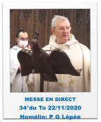MESSE EN DIRECT  34°du To 22/11/2020 Homélie: P G Lépée