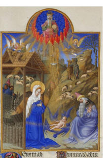 En haut représentation du Père, la colombe pour l'Esprit Saint, le Fils sur la Croix