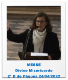 MESSE Divine Miséricorde 2° D de Pâques 24/04/2022