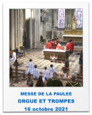 MESSE DE LA PAULEE ORGUE ET TROMPES 16 octobre 2021