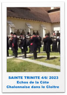 SAINTE TRINITE 4/6/ 2023 Echos de la Côte Chalonnaise dans le Cloître